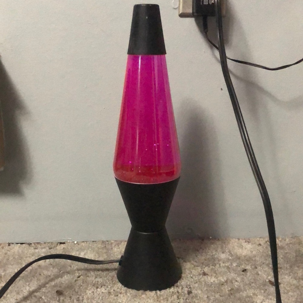 Pink glitter lava lamp